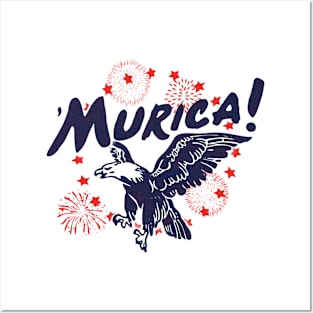 Murica america eagle Posters and Art